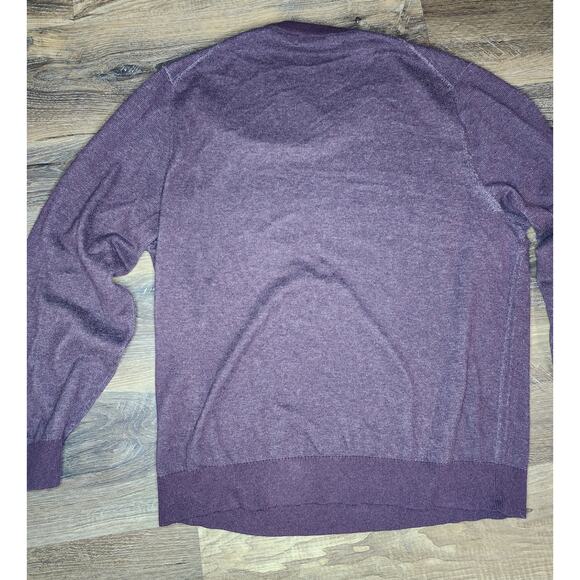 Daniel Cremieux Men’s V-Neck Sweater Size XL Burgundy Maroon Long Sleeve Pullove - Picture 6 of 12